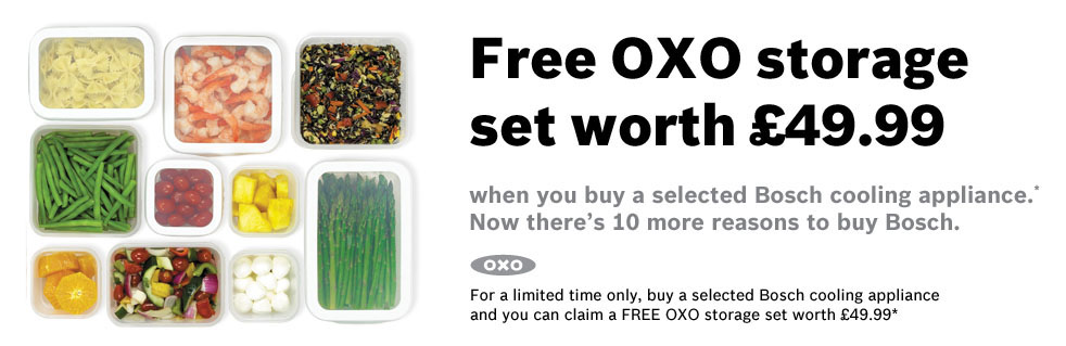 Bosch Refrigeration Promotion - Free OXO Storage Set