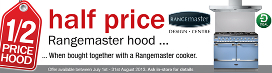 Buy Any Rangemaster Range Cooker - Get Half Price Cooker Hood!