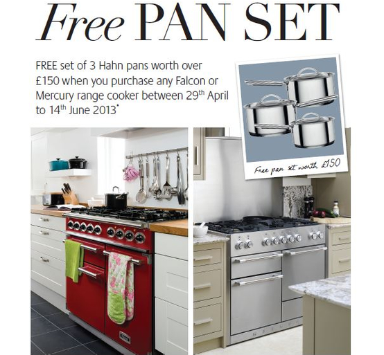 Falcon | Mercury Range Cooker Promotion - Free Hahn Pan Set Worth £150!