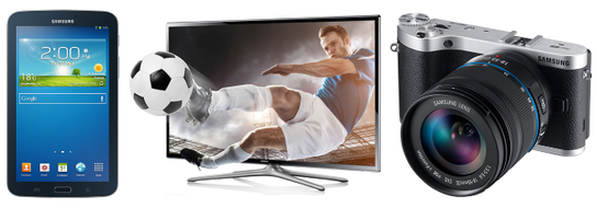 Free Samsung Gifts - Samsung Galaxy Tab 3, Samsung 32F6100 3D LED TV or Samsung NX300 Smart Camera