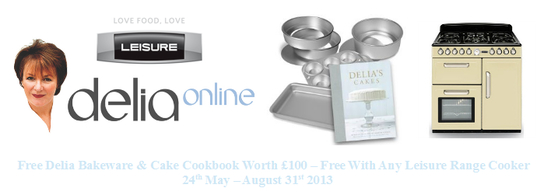 Leisure Range Cooker Promotion - Free Delia Bakeware & Cookbook!