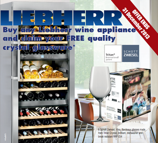 Liebherr Wine Fridge Promotion - Free Crystal Glassware!