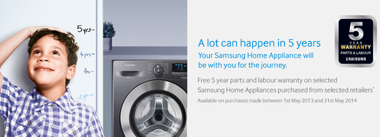 Samsung Home Appliances - 5 Year Warranty!