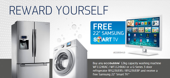 Samsung Kitchen Appliances Promotion - Free 22" Smart TV!