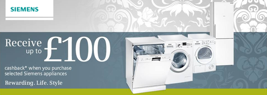 Siemens Home Appliances Promotion - Up To £100 Cashback