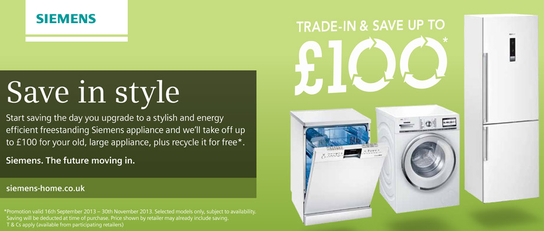 Siemens Kitchen Appliances - Trade-in & Save Up To £100