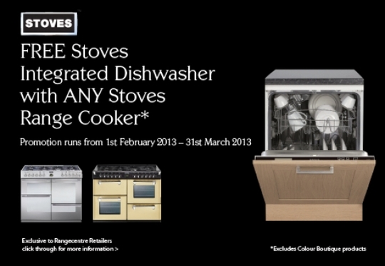 Stoves Range Cooker Promotion - Free Dishwasher!