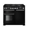 Rangemaster INF100DFFBL - 100cm Infusion Dual Fuel Black Range Cooker 116340