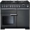 Rangemaster PDL100DFFSL C - 100cm Professional Deluxe Dual Fuel Slate Chrome Range Cooker 105930