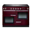 Rangemaster PROP110EICYC - 110cm Professional + Electric Induction Cranberry Chrome Range Cooker 91790