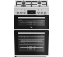 Beko EDG6231W 60cm Twin Cavity Gas Cooker