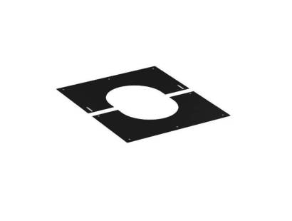 150mm SOLINOX Black Finishing Plate Oval 30 Degree