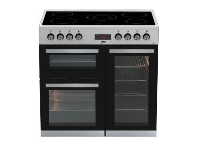 Beko KDVC90X 90cm Double Oven Range Cooker - Stainless Steel