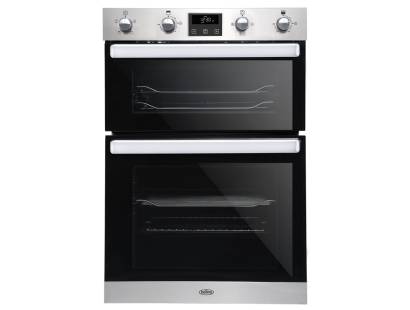 belling black double oven