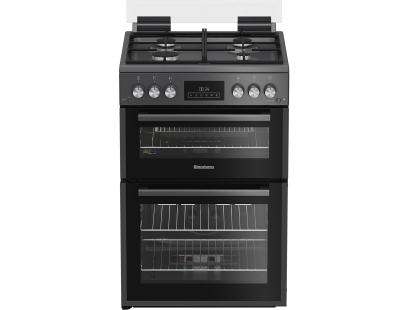 Blomberg GGRN655N 60cm Double Oven Gas Cooker with Gas Hob - Anthracite