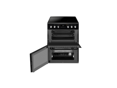 CDA CFC631BL 60cm Double Oven Electric Cooker with Ceramic Hob - Black