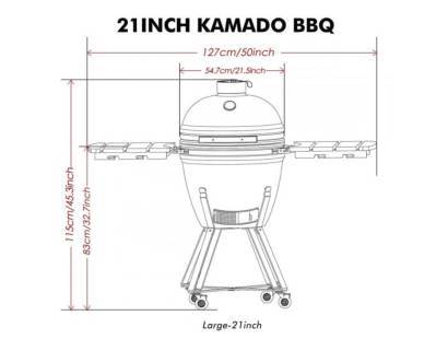 Henley 21 Inch Kamado Grill - Black