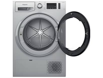 Hotpoint NTM1192SSKUK Silver Heat Pump Tumble Dryer