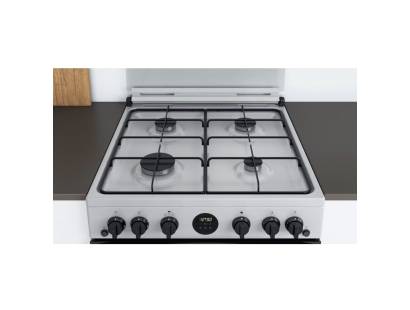 Indesit ID67G0MCXUK Gas Double Cooker - Inox