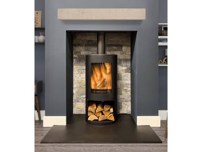 Mourne Eco 980 Wood Burning Stove - Open Log Store