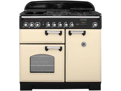 Rangemaster CDL100DFFCRC - 100cm Classic Deluxe Dual Fuel Cream Chrome Range Cooker 92500