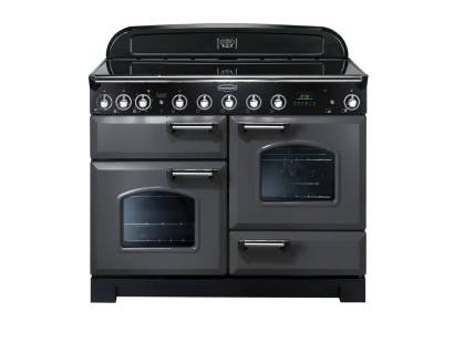 Rangemaster CDL110EISLC - 110cm Classic Deluxe Electric Induction Slate Chrome Range Cooker 123410