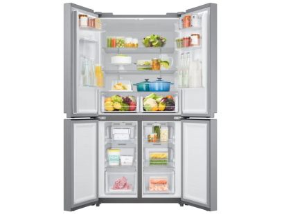 Samsung Series 8 SpaceMax™ RF48A401EM9 French-Style Fridge Freezer - Gentle Silver Matt